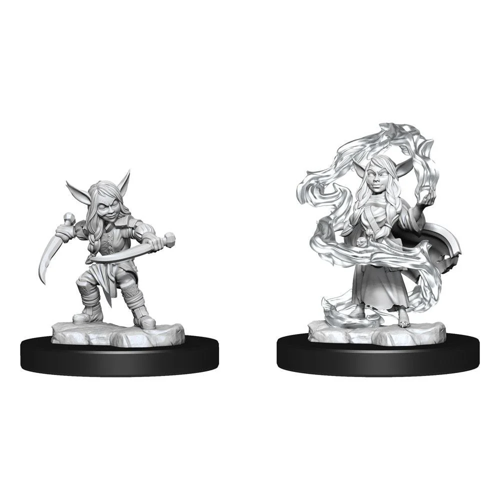 Critical Role: Unpainted Miniatures Goblin Sorceror and Rogue Female