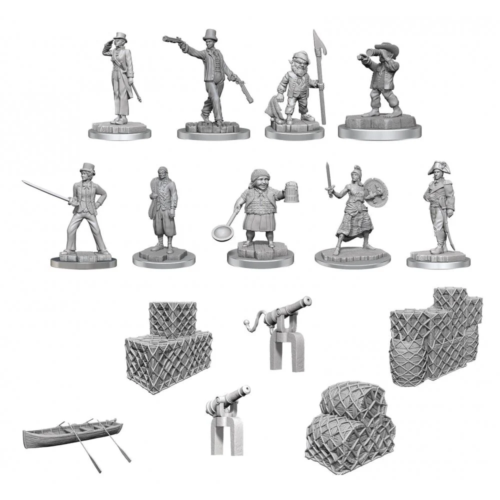 Ship's Crew Boxed Set: WizKids Deep Cuts Unpainted Miniatures