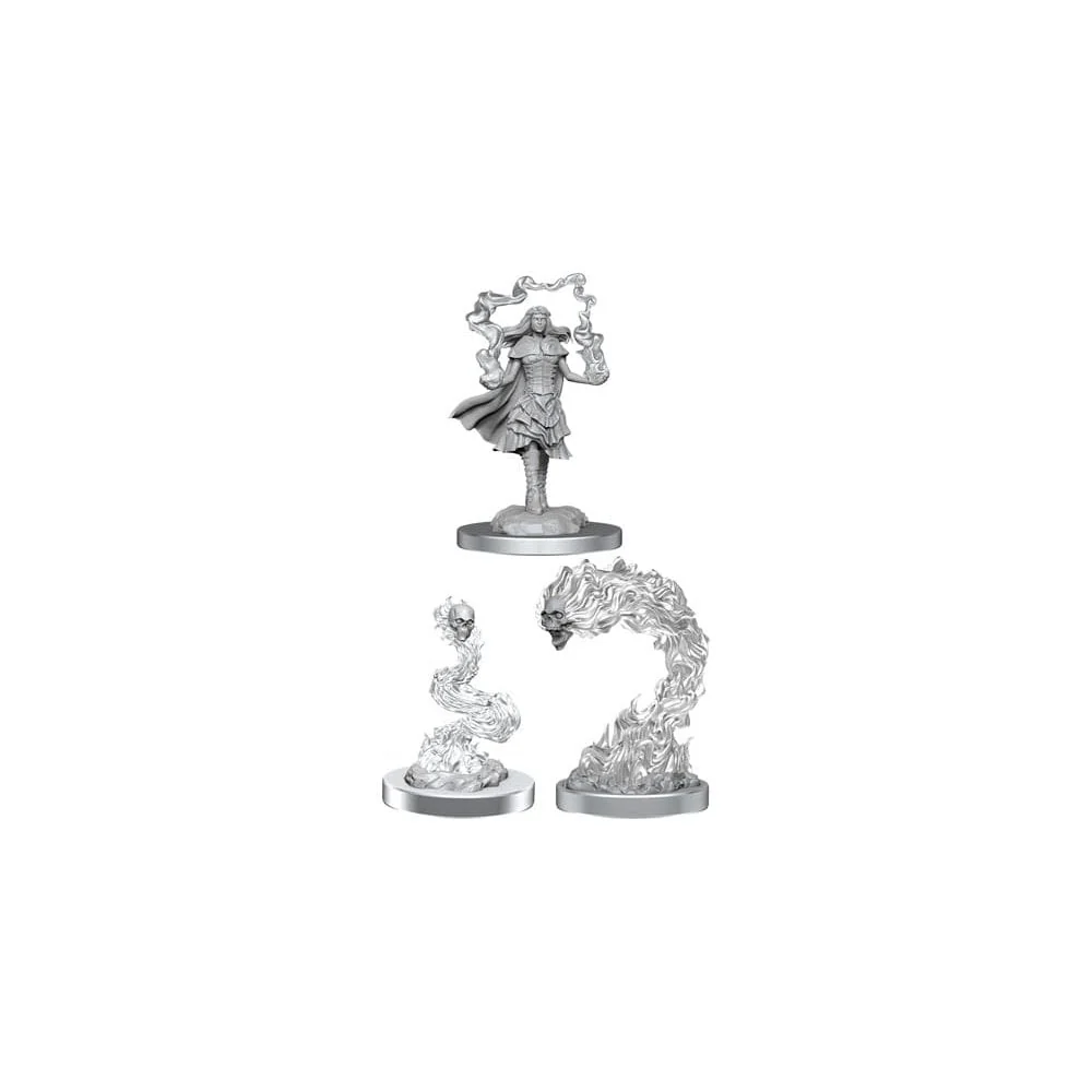 Dark Spellcaster & Flameskulls: D&D Nolzur's Marvelous Unpainted Miniatures (W21)