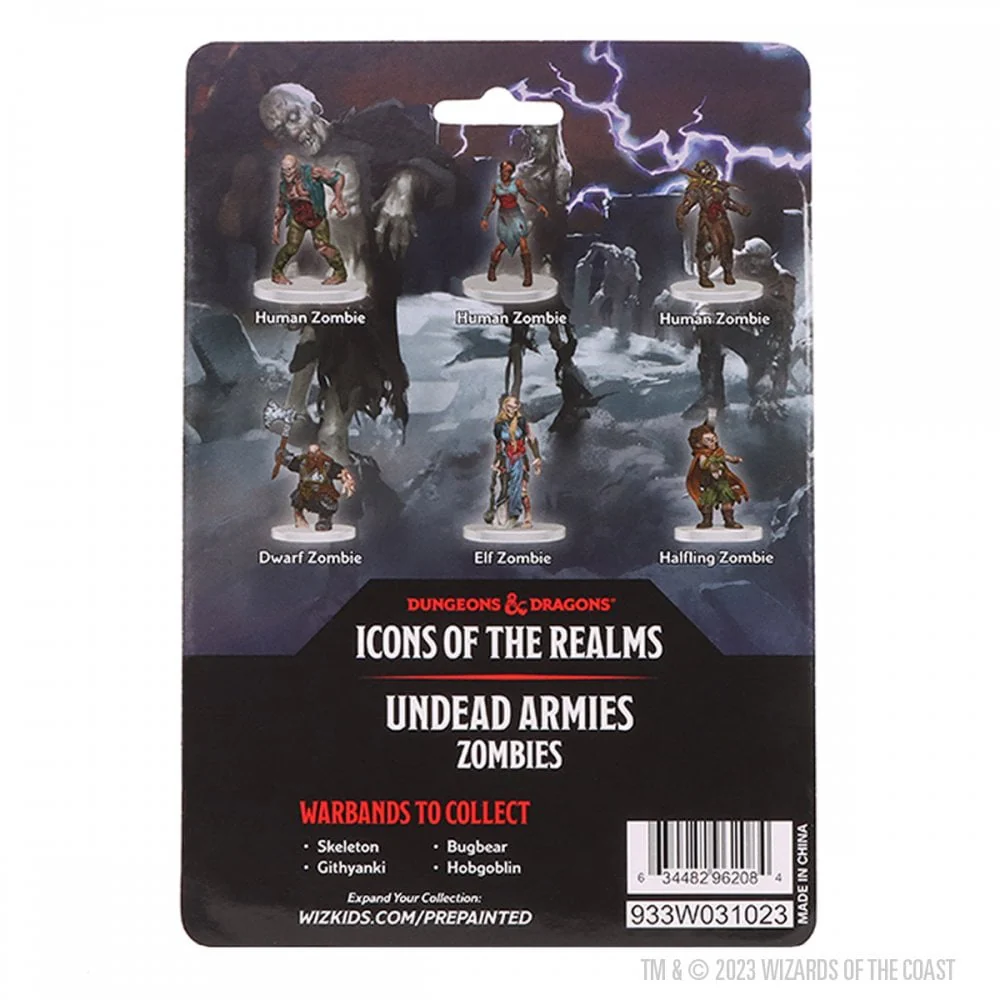 D&D Icons Of The Realms Pre-Painted Miniatures Undead Armies - Zombies Set - Image 2